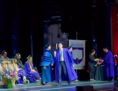 Elliot Donald, grandson of Paul McCartney, graduating from NYU.