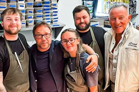 Rock legend Bruce Springsteen & actor Stephen Graham surprise staff at Huddersfield restaurant