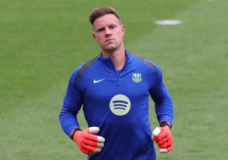 Marc-André ter Stegen in FC Barcelona training gear.