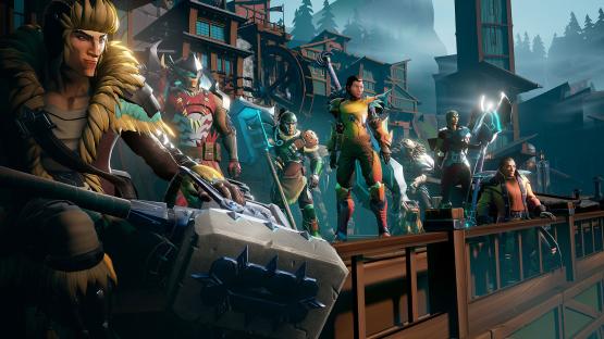 Illustration of Dauntless game characters.