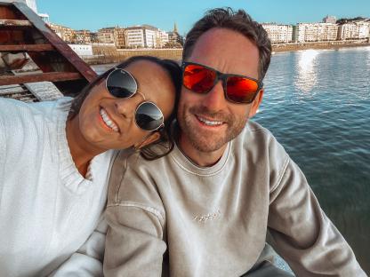 Emma Kemsley and her husband James.