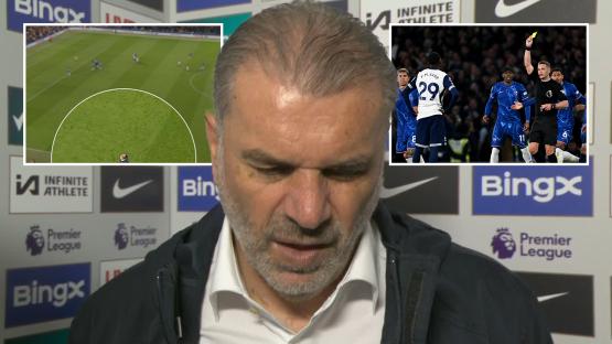 ‘People like you will be happy’ – Postecoglou snaps at Sky Sports reporter in ‘generational meltdown’ after Chelsea loss