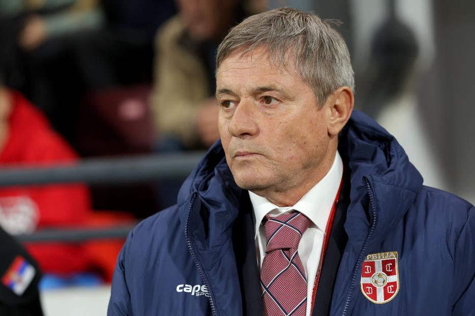 Head coach of Serbia Dragan Stojkovic during the Group K World Cup 2026 European Qualifiers football match between Serbia and Albania.