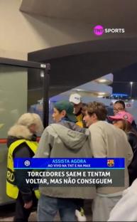 Fans leaving a stadium.
