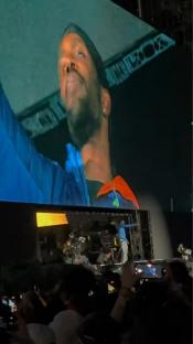 Frank Ocean performing at Coachella.