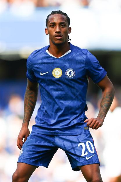 Joao Pedro of Chelsea in a blue uniform.