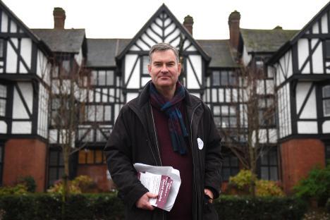 David Gauke, independent candidate, campaigning.