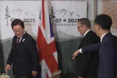 Keir shakes interpreter’s hand instead of South Korean President after getting pair mixed up in embarrassing G7 gaffe