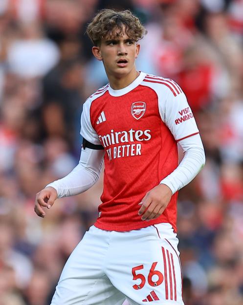 Max Robert Dowman of Arsenal during a Premier League match.