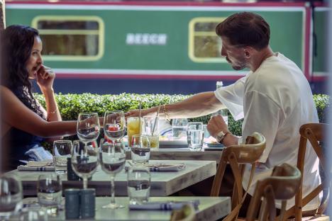 Maya Jama and Ruben Dias on a lunch date.