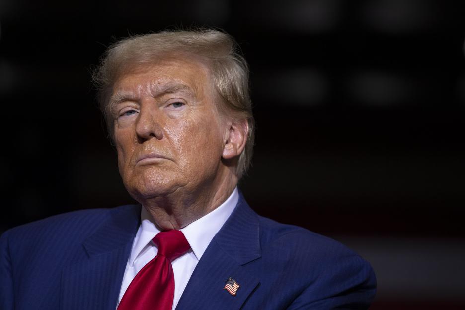 Photo of Donald Trump at a campaign event.