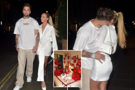Married At First Sight’s Nathan snogs Love Island star girlfriend after lavish ‘proposal’ and diamond ring