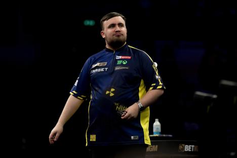 Luke Littler at the BetMGM Premier League Darts.