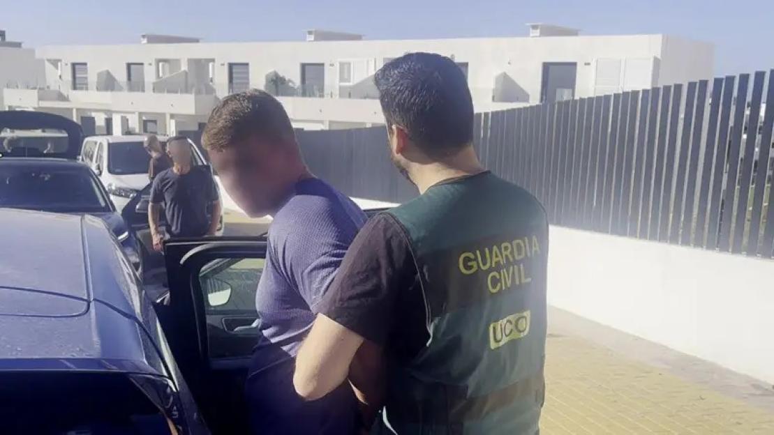 William Hunter arrested by Guardia Civil officers in Alicante.