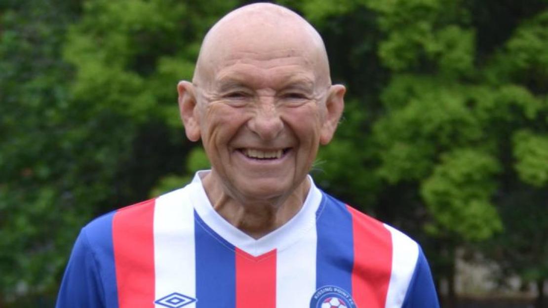 David Mudge, the world's oldest professional footballer at age 79.