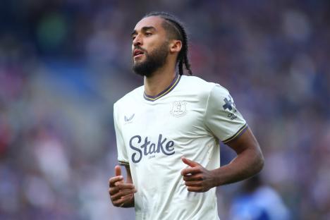 Dominic Calvert-Lewin of Everton reacts during a Premier League match.