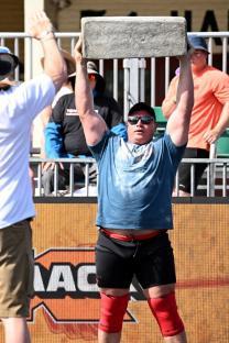 Rayno Nel of South Africa competes in the Natural Stone Medley during the qualifying round of the
