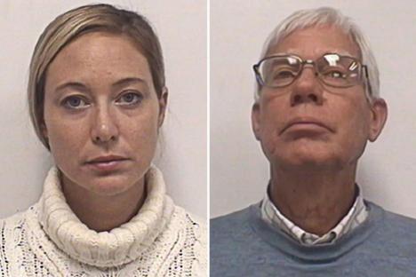 An image collage containing 1 images, Image 1 shows Mugshots of Molly Martens Corbett and Thomas Martens