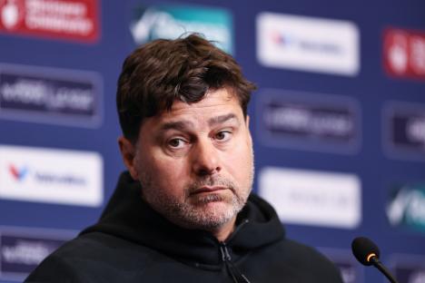 Mauricio Pochettino, head coach of the United States, at a press conference.