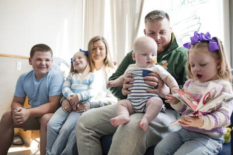 Family with children at Children's Hospital of Philadelphia.