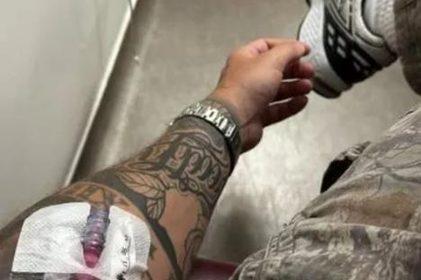 Katie Price’s boyfriend JJ Slater rushed to hospital in the night as he shares A&E pic