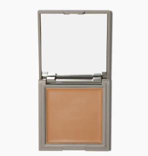 Compact of light brown makeup.