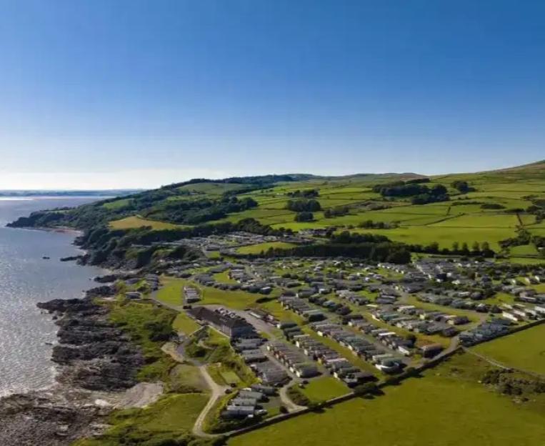 Aerial view of Auchenlarie Holiday Park.