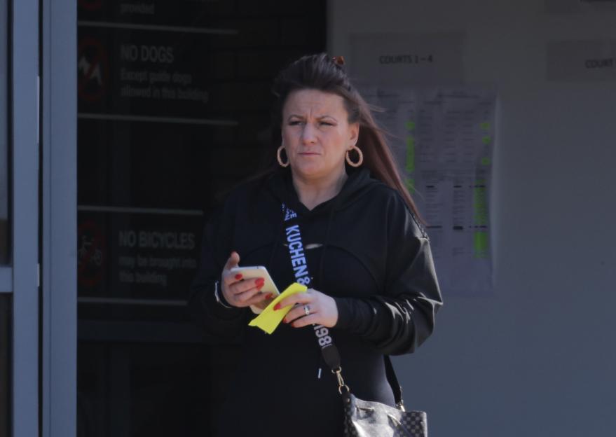 Woman outside Newcastle Magistrates' Court.