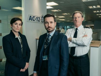 Line of Duty cast photo: Kate, Steve, and Hastings.