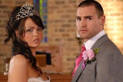 Mercedes McQueen and Russ Owens on their wedding day.