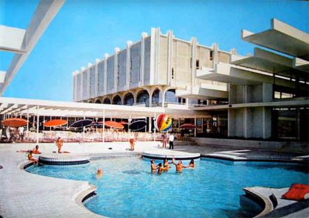 Haludovo Palace Hotel pool and grounds in Malinska, Krk Island, Croatia.