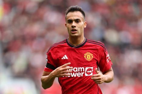 MANCHESTER, ENGLAND - SEPTEMBER 16: Sergio Reguilón of Manchester United during the Premier League match between Manchester United and Brighton & Hove Albion at Old Trafford on September 16, 2023 in Manchester, United Kingdom. (Photo by Robbie Jay Barratt - AMA/Getty Images)