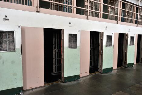 Alcatraz prison cell doors.