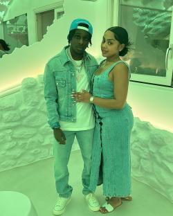 Couple posing together.