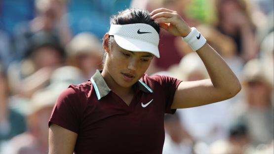 Emma Raducanu grimaces out of Eastbourne as Maya Joint defeat leaves cloud hanging over Wimbledon hopes