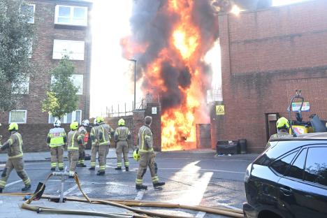 Massive blaze erupts at UK substation with plumes of smoke seen for miles