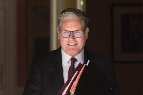 Sir Keir Starmer leaving 10 Downing Street.