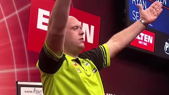Michael van Gerwen hits incredible nine-darter after fans spot he’s made subtle change following struggles