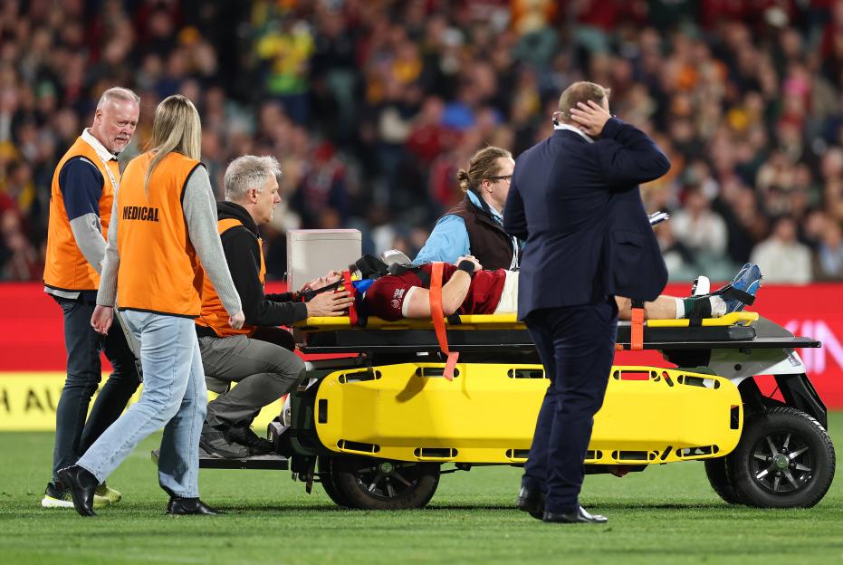 British and Irish Lions star Luke Cowan-Dickie carried off in neck brace as match suspended for several minutes