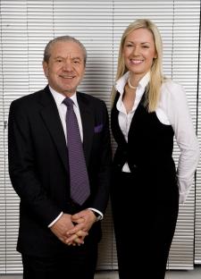 Lord Sugar and Stella English, winner of The Apprentice 2010.