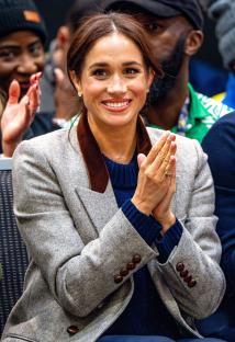 Meghan Markle at a wheelchair basketball game.