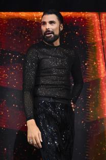 Rylan Clark onstage at the London Eurovision Party.