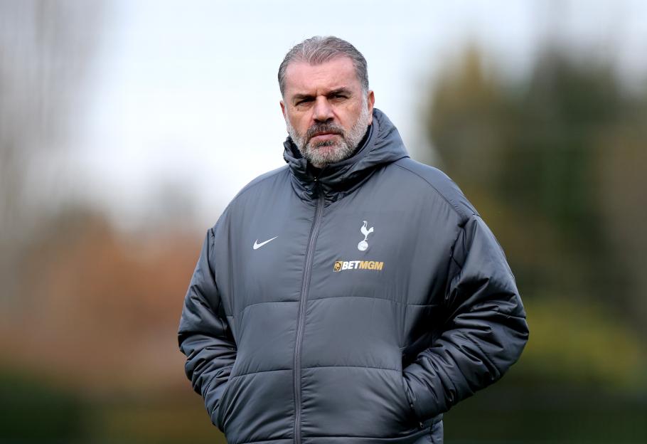 Ange Postecoglou, manager of Tottenham Hotspur, at a training session.