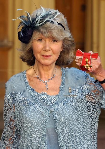 Dame Jilly Cooper after being made a Dame Commander of the British Empire by King Charles III.