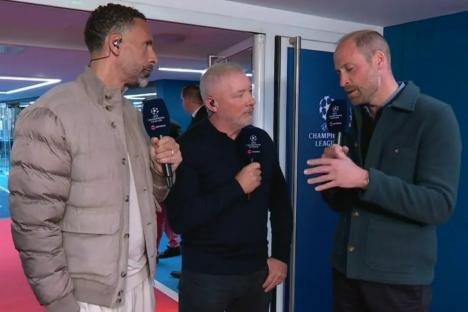 ‘Better than most pundits’ – Prince William appears live on TNT Sports before PSG vs Aston Villa and fans are impressed
