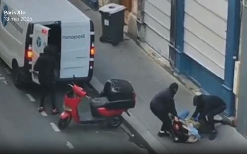 Terrifying moment crypto CEO’s daughter, 34, & her child, 2, attacked by knife-wielding kidnap gang on streets of Paris