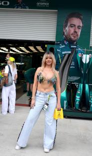 Influencer Ivana Knoll at the Formula 1 Crypto.com Miami Grand Prix.