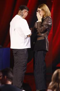 Jess and Harry getting engaged on Britain's Got Talent.