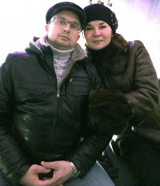 Photo of Alexei Sinitsyn and his wife Elena.