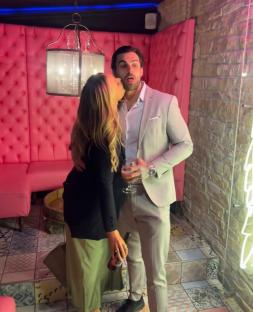 Laura Woods and her partner.